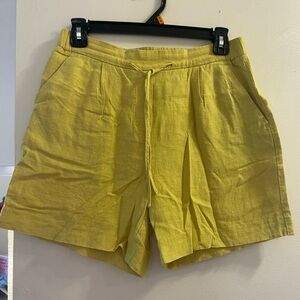 RW&CO. Yellow Linen Women's Shorts